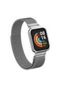 wenixs aksesuar Xiaomi Redmi Watch (Mi Watch Lite) Uyumlu KRD-58 Metal Zore Kordon-Kırmızı - 6
