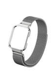 wenixs aksesuar Xiaomi Redmi Watch (Mi Watch Lite) Uyumlu KRD-58 Metal Zore Kordon-Kırmızı - 3