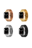 ARMX Watch 7 45mm Uyumlu KRD-20 Metal Zore Kordon-Siyah - 3