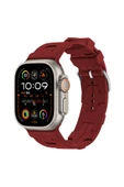 KILIFTECH Watch Ultra 49mm KRD-92 Uyumlu Zore Kordon-Koyu Kırmızı - 1