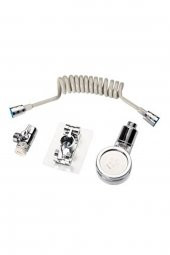 Spiral Hortumlu Banyo Ayarlanabilir Hareketli Banyo Mutfak Lavabo Musluk Duş Başlığı Duş Seti thumbnail 4