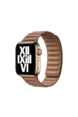 Paksesuar Watch Ultra 49mm Kordon Uyumlu KRD-34 Deri Strap Kayış PAK Lacivert - 4