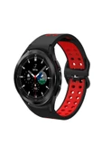 Hedefim Teknoloji Galaxy Watch 4 44mm KRD-02 Uyumlu Zore Kordon Siyah-Kırmızı thumbnail 5