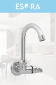 ESORA Mix Tekli Duvardan Baston Borulu Mutfak Eviye Musluğu Çeşmesi Bataryası thumbnail 2