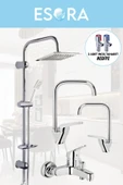 ESORA Dubai Robot Duş Sistemi, Köşe Lavabo & Mutfak ve Banyo Bataryası 4'lü Set (2 Adet Taharet Hediyeli) - 1
