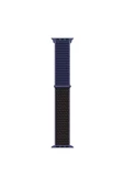 KILIFTECH Watch Ultra 49mm Kordon Uyumlu KRD-03 Hasır Strap Kayış CLO- Midnight Blue-Black - 1