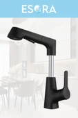 ESORA Modern Siyah Pistonlu Mutfak Eviye Bataryası - 1