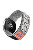 KILIFTECH Galaxy Watch 46mm Zore KRD-112 22mm Orbital Örgülü Halat Tasarımlı Naylon Kumaş Hasır Kordon-Mavi - 5