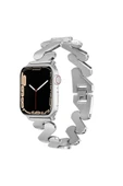 zore Watch 38mm Kordon Uyumlu KRD-80 Metal Strap Kayış TQR- Gümüş - 1