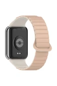 KILIFTECH Xiaomi Redmi Watch 4 Silikon Kordon Zore KRD-105 Strap Kayış-Pudra - 1