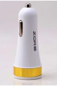 lumena Micro Araç Şarj Seti Kablosu Şarj Aleti 3000 Mah Beyaz Renkli 3 Usb Li 2 In 1 - 2