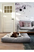 Rual Kedi&köpek Yer Minderi Kedi&köpek Yatağı 120x80cm Keten Kumaş Büyük Boy Xl Düz Minder - 2