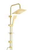 ESORA Gold Kare Çok Fonksiyonlu Robot Yağmurlama Tepe Duş Seti thumbnail 1