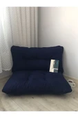 Lavinia Puf Petek Önü Palet Yer Minderi İkili Takım Lacivert - 1