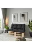 beyzima Bahçe & Balkon Palet Üstü Sırt Dayamalı Özel Dolgulu Kaliteli Yer Minderi 120x80 Cm - 1