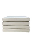YASTIKMİNDER Koton Krem Fitilli 53x46 Cm Sandalye Ölçüsüne Uygundur. 4 Parça Sandalye Koltuk Minder Seti - 1