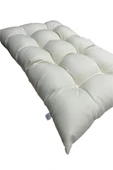 Mazi Home Yer Minderi 120 Cm X 80 Cm - Krem Minder Su Geçirmez Düğme Dikişli - 1