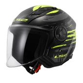 LS2 AIRFLOW 2 BRUSH SİYAH-NEON SARI KASK L - 1