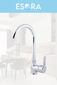 ESORA Krom Dubai Robot Duş Seti , Krom Delta Eviye , Lavabo , Banyo Bataryası 4’lü Set - 4