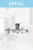 ESORA Gold Kare Robot Duş Seti , Krom Lüx Kare Eviye , Sabit Lavabo , Banyo Bataryası 4’lü Set - 5