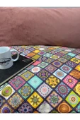 beyzima Petek Önü Desenli Bahçe Balkon Yer Minderi Puf - 3