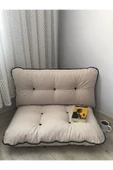 Lavinia Puf Lavinia Petek Önü Palet Yer Minderi Ikili Takım Krem - 1