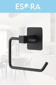 ESORA Siyah Metal Açık Tuvalet Kağıtlığı Wc Kağıtlık Tutucu - 2