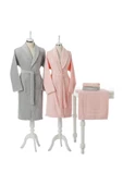 Özdilek Camellia Gri Pembe Bornoz Seti 3400 - 1