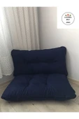 Lavinia Puf Petek Önü Palet Yer Minderi İkili Takım Lacivert - 2