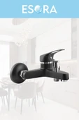 ESORA Siyah Robot Duş Seti  Banyo Bataryası 4’lü Set + WC Musluğu - 5