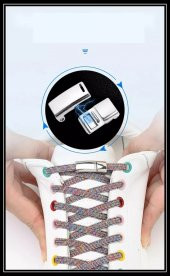 Mıknatıslı Manyetik Lastikli Ayakkabı Bağcık Yeni Model Klipsli - 3