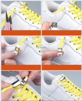 Mıknatıslı Manyetik Lastikli Ayakkabı Bağcık Yeni Model Klipsli - 7