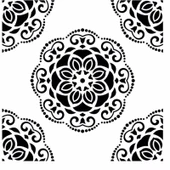 HOME DECOR MİNİ STENCIL HDM-182 25X25 - 1