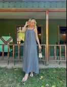 Kadın Askılı Elbise Antrasit - 2