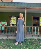 Kadın Askılı Elbise Antrasit - 4