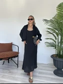 Kadın Gömlek Elbise Takım Siyah thumbnail 3
