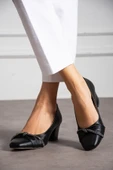 Albishoes Kadın Alçak Topuklu 5,5 cm Stiletto Taşlı Abiye Günlük Kadın Topuklu Ayakkabı (36-44) - 2