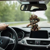 İç aksesuar kahverengi iskelet baskılı Oto İç aksesuar thumbnail 2