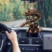 İç aksesuar kahverengi iskelet baskılı Oto İç aksesuar thumbnail 3