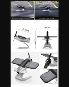 Güneş Enerjisi İle Çalışan Pervaneli Uçak Temalı Oto Kokusu - 4