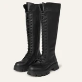 Mudo DERİ GÖRÜNÜMLÜ BAĞCIKLI ÇİZME thumbnail 1