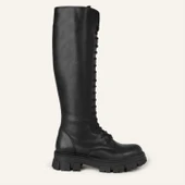 Mudo DERİ GÖRÜNÜMLÜ BAĞCIKLI ÇİZME thumbnail 2