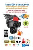 O-KAM Solar Panelli, Güneş Enerjili, SIM Kartlı 4G, 6MP Çift Lens PTZ Hareket Algılamalı Güvenlik Kamerası - 1
