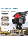 O-KAM Solar Panelli, Güneş Enerjili, SIM Kartlı 4G, 6MP Çift Lens PTZ Hareket Algılamalı Güvenlik Kamerası - 5