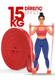15KG Barfiks Lastiği Gym Resistance Band Antrenman Kas Geliştirme Bandı Kırmızı (Orta Sert) thumbnail 1