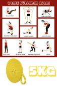 5KG Barfiks Lastiği Gym Resistance Band Antrenman Kas Geliştirme Bandı Sarı (Hafif) thumbnail 6
