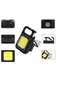 COB Rechargeable Keychain Light Şarj Edilebilir Şarjlı Mini Mıknatıslı El Feneri Anahtarlık Tirbuşon - 2