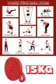 15KG Barfiks Lastiği Gym Resistance Band Antrenman Kas Geliştirme Bandı Kırmızı (Orta Sert) thumbnail 6
