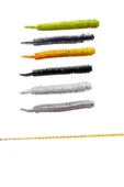 AYYURT Karides Kokulu Sandworm 8cm Lrf SilikonuUV 20 Tüm Renklerden 3’er Adet - 1