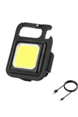 COB Rechargeable Keychain Light Şarj Edilebilir Şarjlı Mini Mıknatıslı El Feneri Anahtarlık Tirbuşon - 5